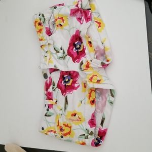Vanilla Sky Stretch Floral Denim Shorts Size 9